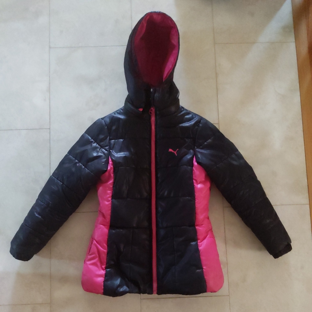 Puma Coat Girls Size Large Removable Hood